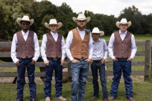 Groom with his groomsmen at Jax wedding venue.