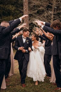 Jax wedding venue - Bride and groom with wedding party