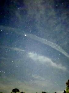 Jacksonville wedding venue night sky.